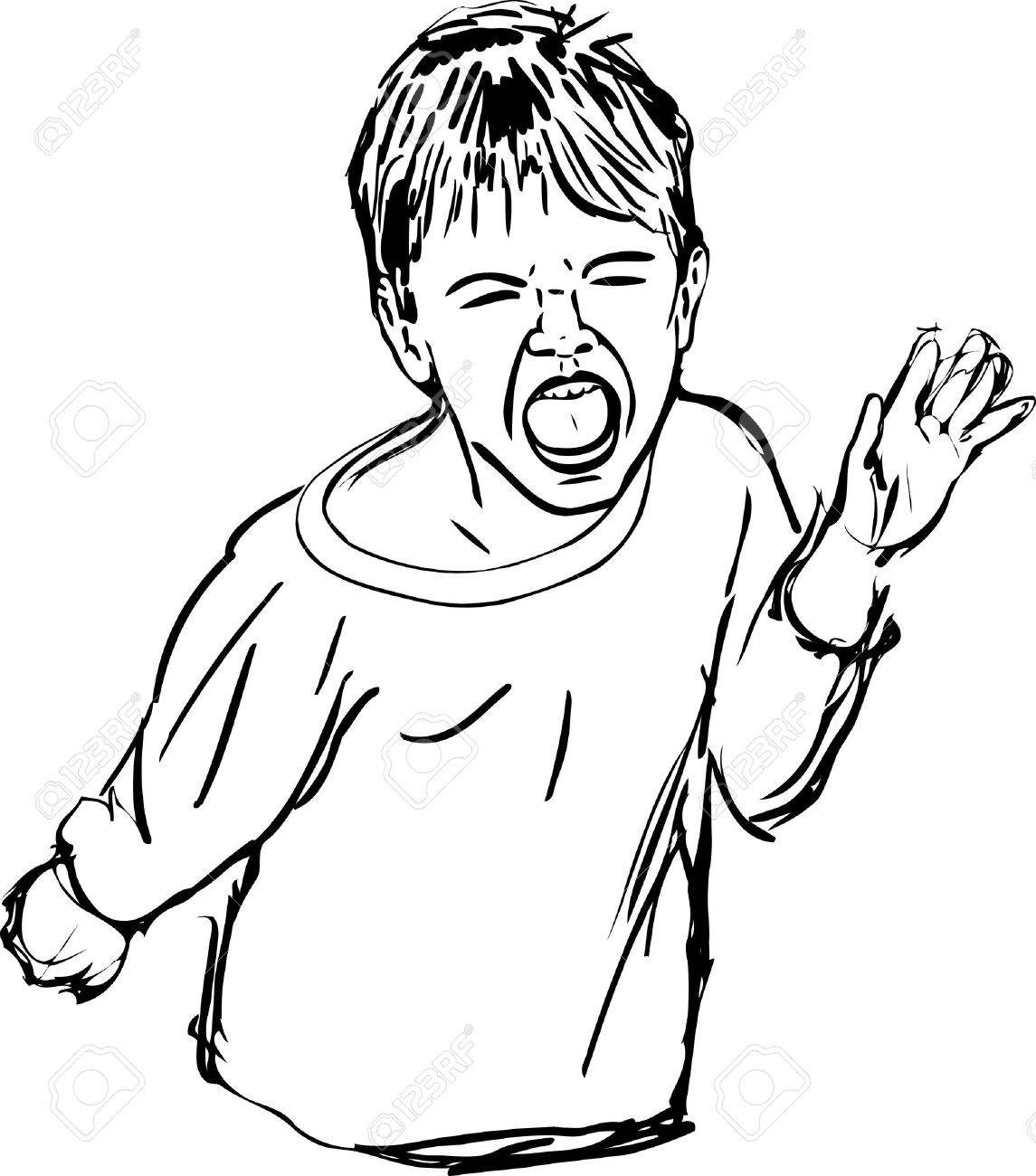 スケッチは気まぐれな男の子は大声で叫ぶのイラスト素材 ベクタ Image スケッチは気まぐれな男の子は大声で叫ぶのイラスト素材 ベクタ Image
