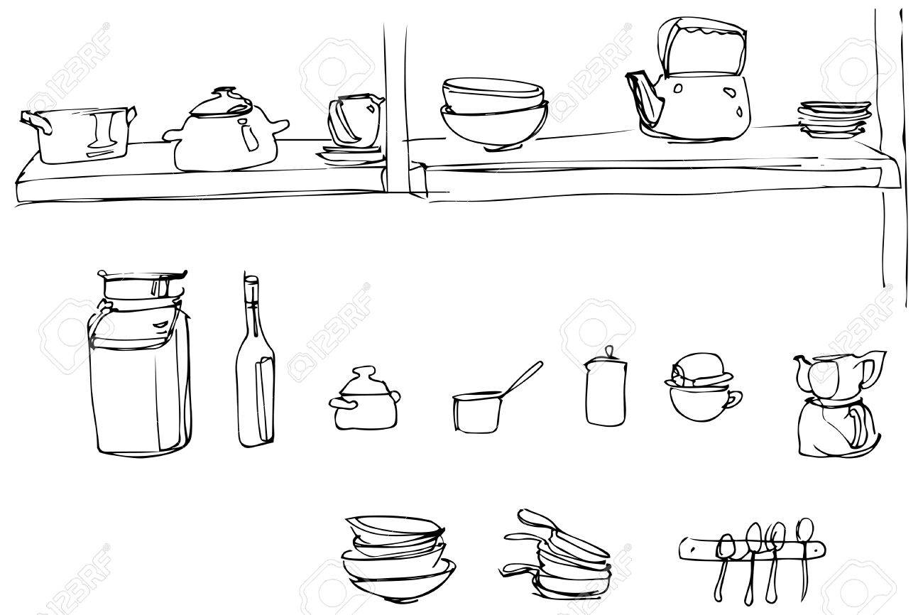 Kitchen Utensils Wallpaper black and white sketch of kitchen utensils in the range of Kitchen Utensils Wallpaper black and white sketch of kitchen utensils in the range of