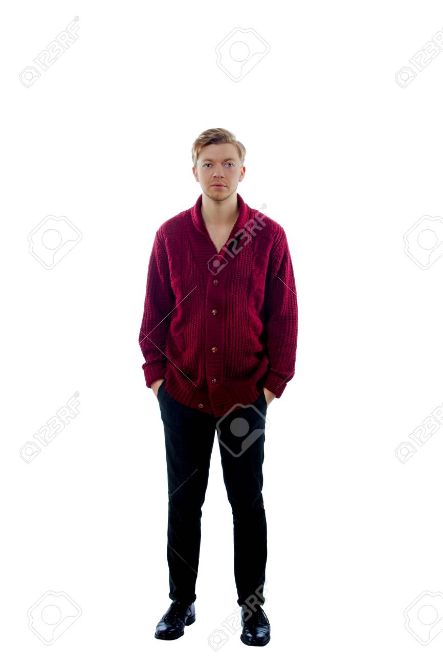 えび茶色のセーターを着た若い男のイメージ の写真素材 画像素材 Image えび茶色のセーターを着た若い男のイメージ の写真素材 画像素材 Image