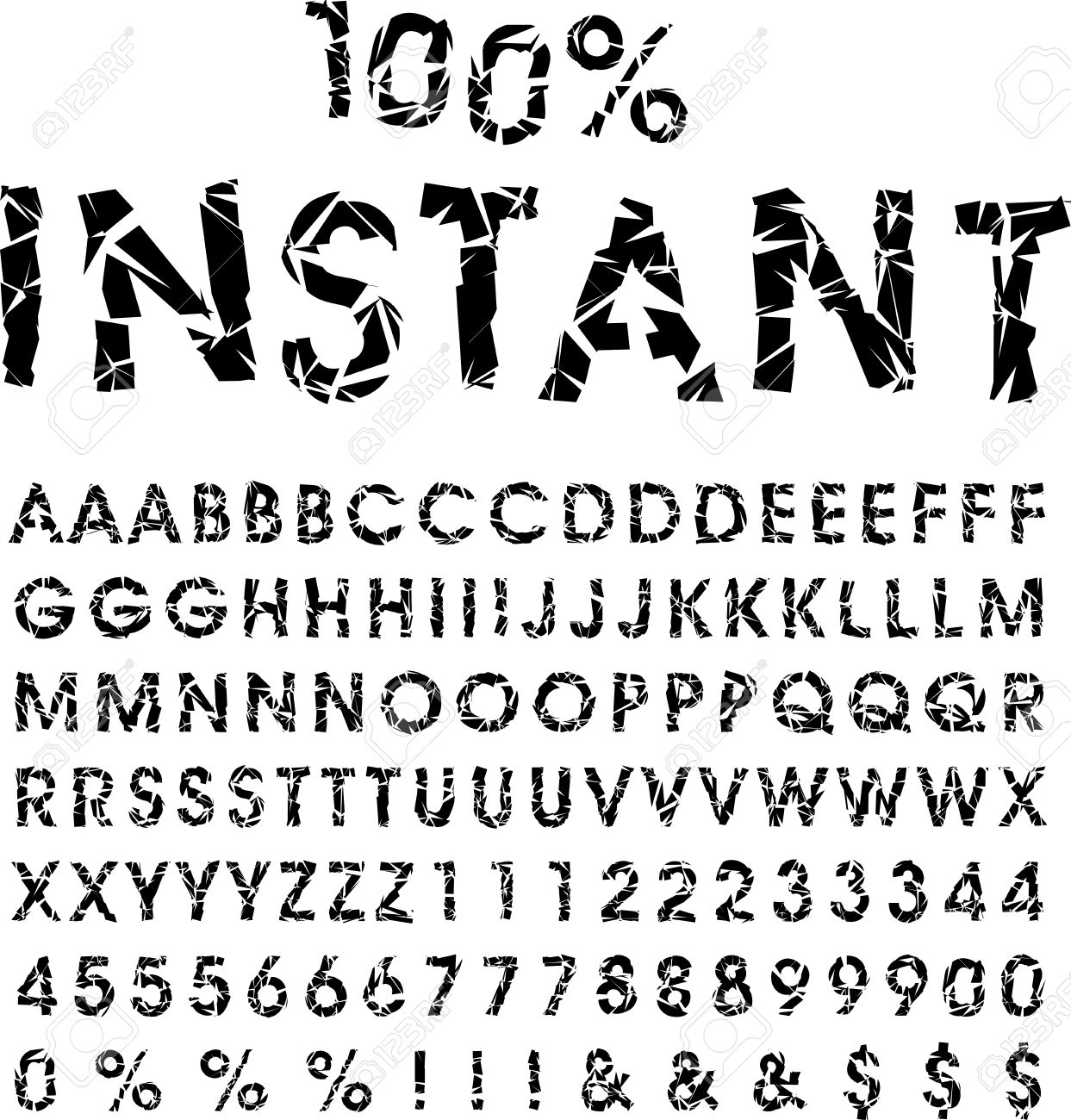 Grunge Broken Alphabet Broken Glass Font Cut Out Letters Grunge Broken Alphabet Broken Glass Font Cut Out Letters