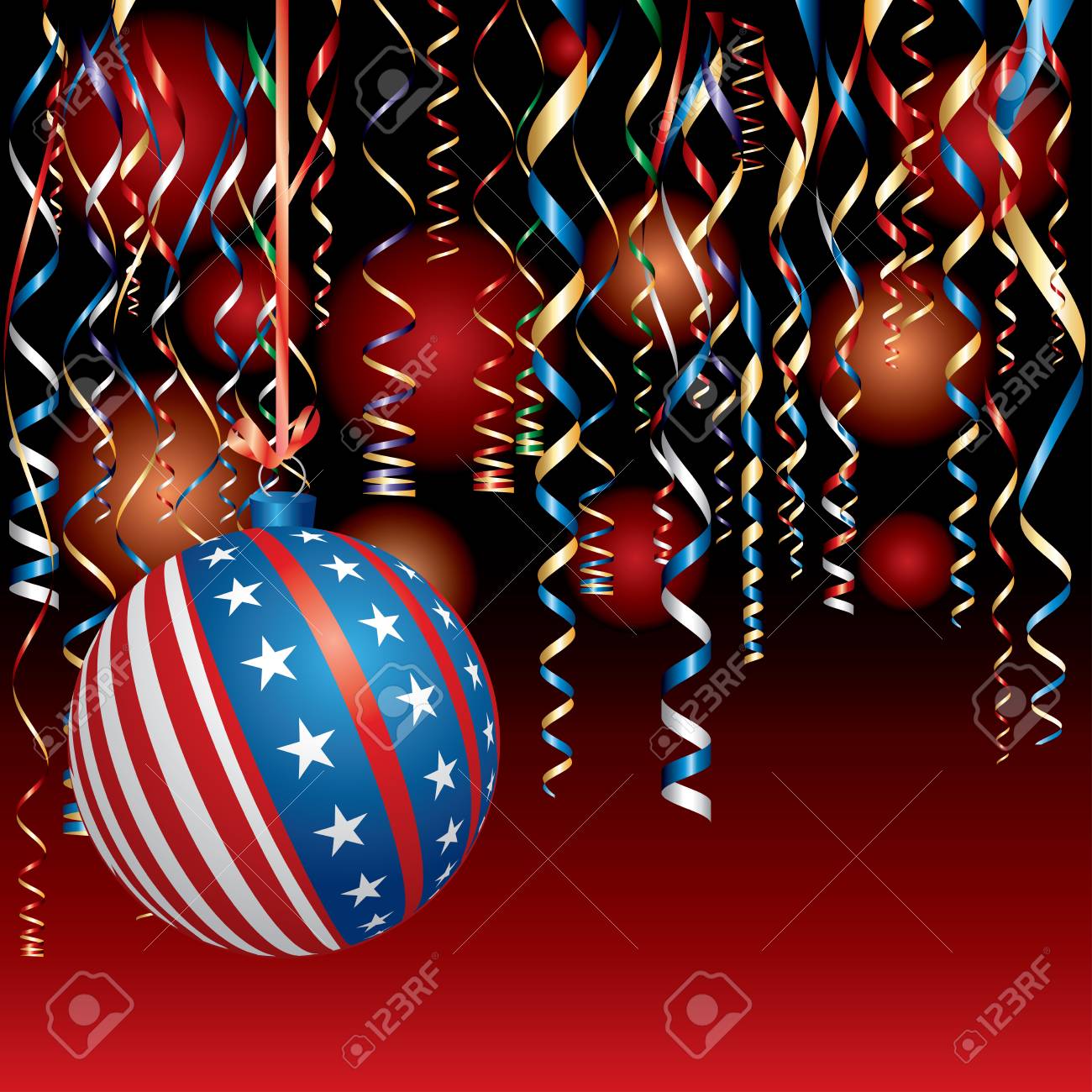 illustration with usa christmas ball patriotic background royalty patriotic christmas background