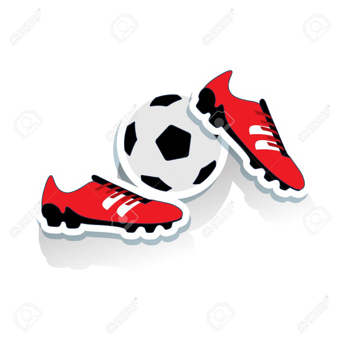Zapatos De Fútbol Rojo Y Balón De Fútbol, Dibujos Animados Sobre Fondo Blanco, Vector. Ilustraciones Svg, Vectoriales, Clip Art Vectorizado Libre De Derechos. Image 94400090. Zapatos De Fútbol Rojo Y Balón De Fútbol, Dibujos Animados Sobre Fondo Blanco, Vector. Ilustraciones Svg, Vectoriales, Clip Art Vectorizado Libre De Derechos. Image 94400090.