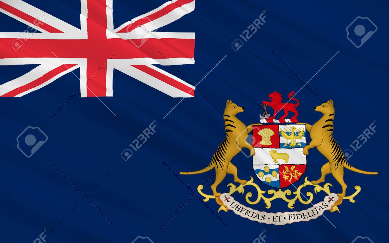 Drapeau De La Tasmanie Est Un Etat Du Commonwealth De L Australie De L Ile Banque D Images Et Photos Libres De Droits Image 56243520