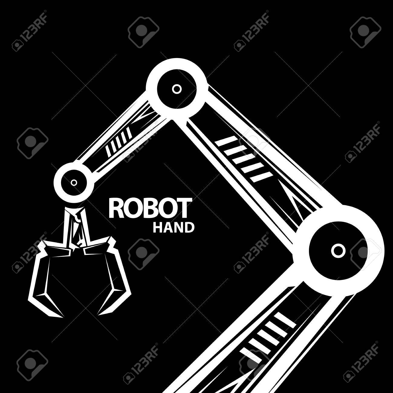 ベクトル ロボット アームのシンボル ロボットハンド のイラスト素材 ベクタ Image