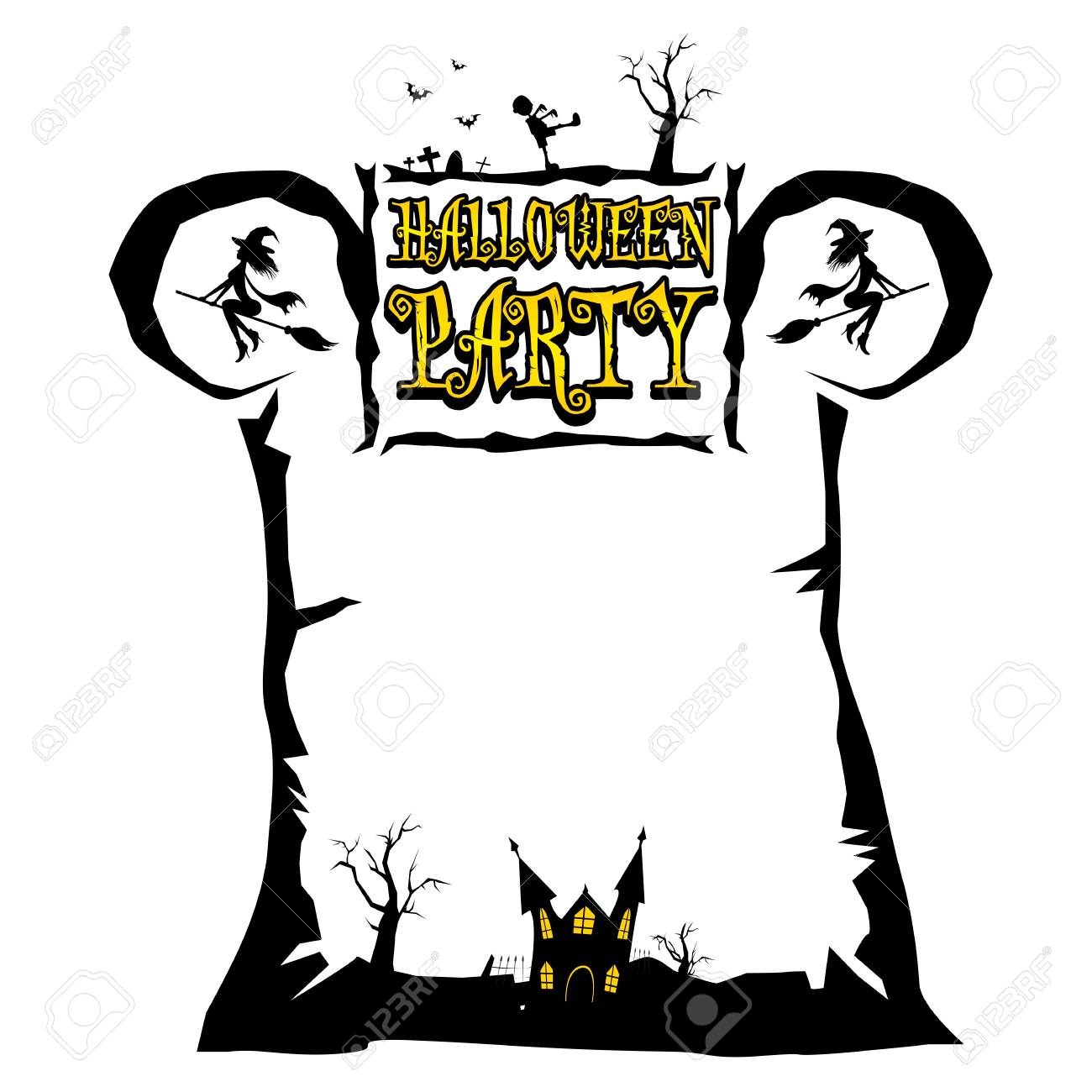 vector happy halloween card design template halloween poster