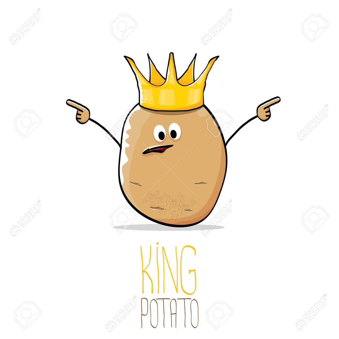 面白い漫画クールかわいい栗毛笑顔王のジャガイモ のイラスト素材 ベクタ Image 面白い漫画クールかわいい栗毛笑顔王のジャガイモ のイラスト素材 ベクタ Image