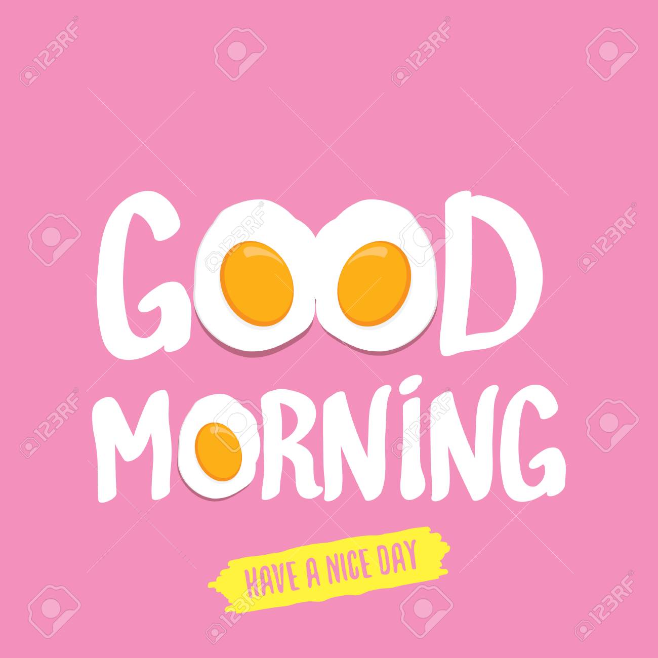 Fried Egg vector illustration. good morning concept. breakfast fried chicken egg with a orange yolk in the center of the fried egg flat laying on pink background. top view - 94225560 Fried Egg vector illustration. good morning concept. breakfast fried chicken egg with a orange yolk in the center of the fried egg flat laying on pink background. top view - 94225560