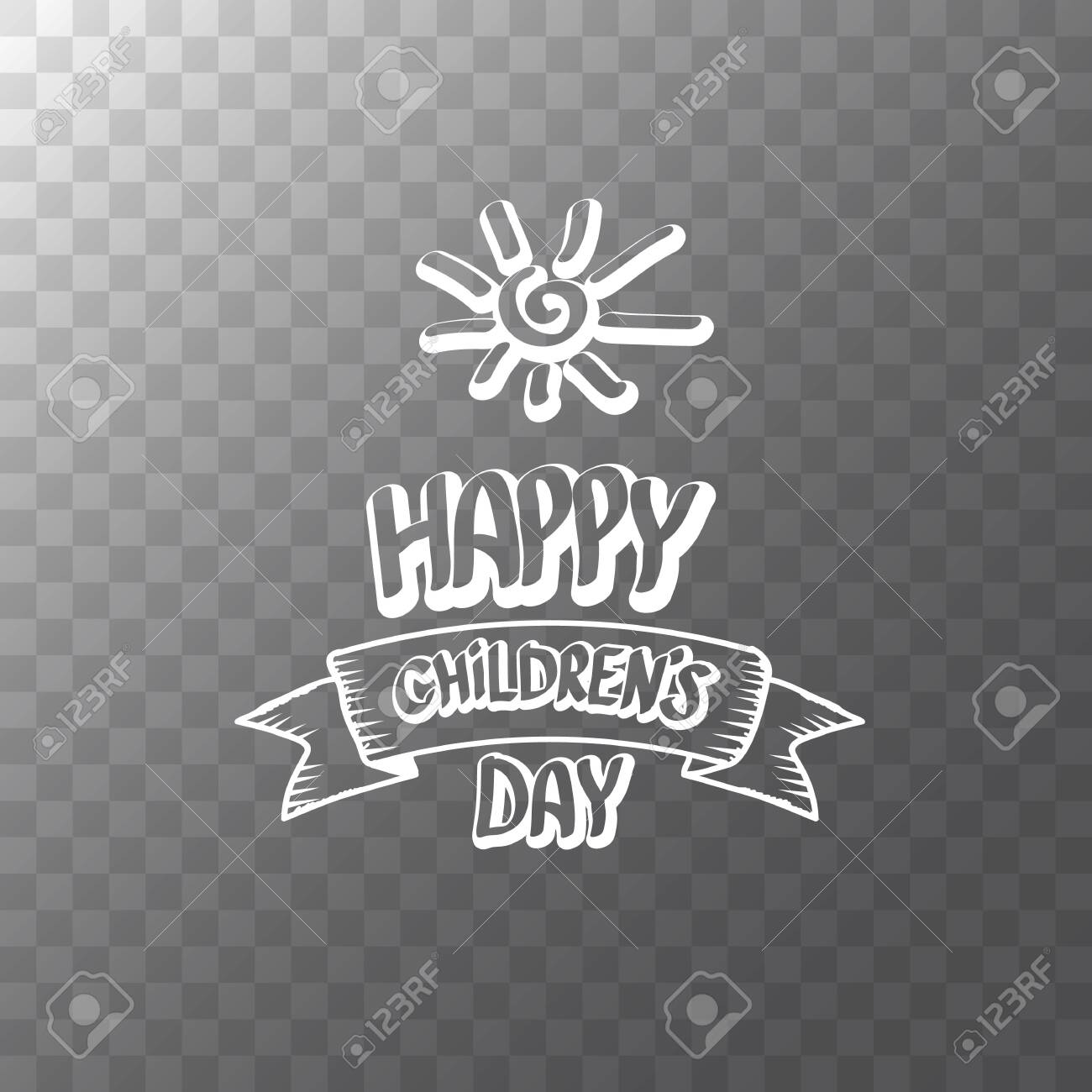 透明な背景に隔離された1 6月国際子供の日漫画のアイコン 幸せな子供の日グリーティングカード 漫画の子供の日のポスター 子供の日のバナー のイラスト素材 ベクタ Image