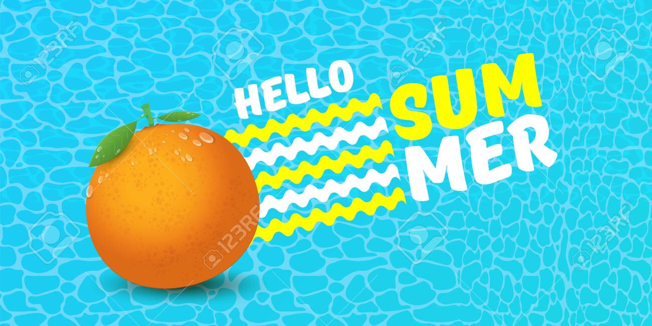 Vector Hello Summer Horizontal Banner Or Flyer Design Template Royalty Free Cliparts Vectors And Stock Illustration Image