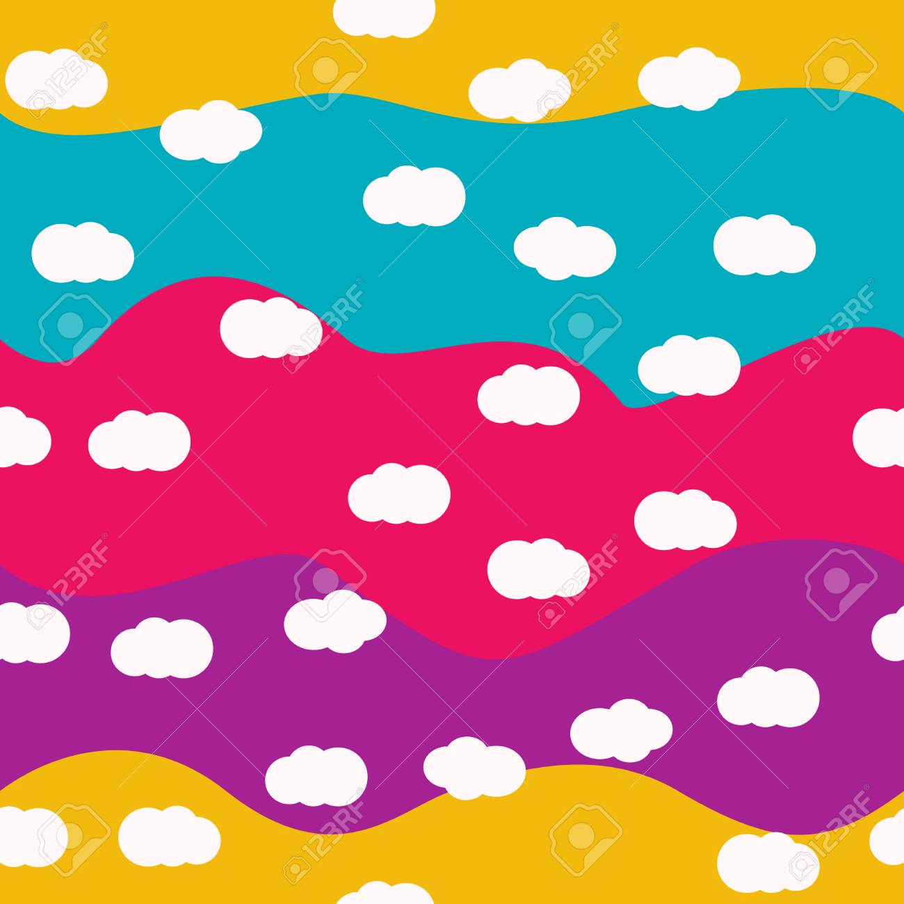 White Clouds On Bright Colors Background Vector Seamless Pattern Royalty Free Cliparts Vectors And Stock Illustration Image 120618516 white clouds on bright colors background vector seamless pattern