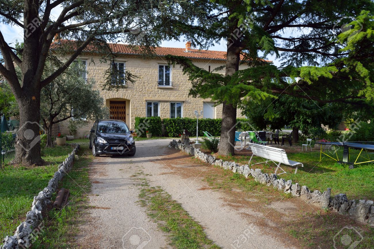 Mazan Frankreich 19 Juli 2014 Auto Wird Parkplatze Im