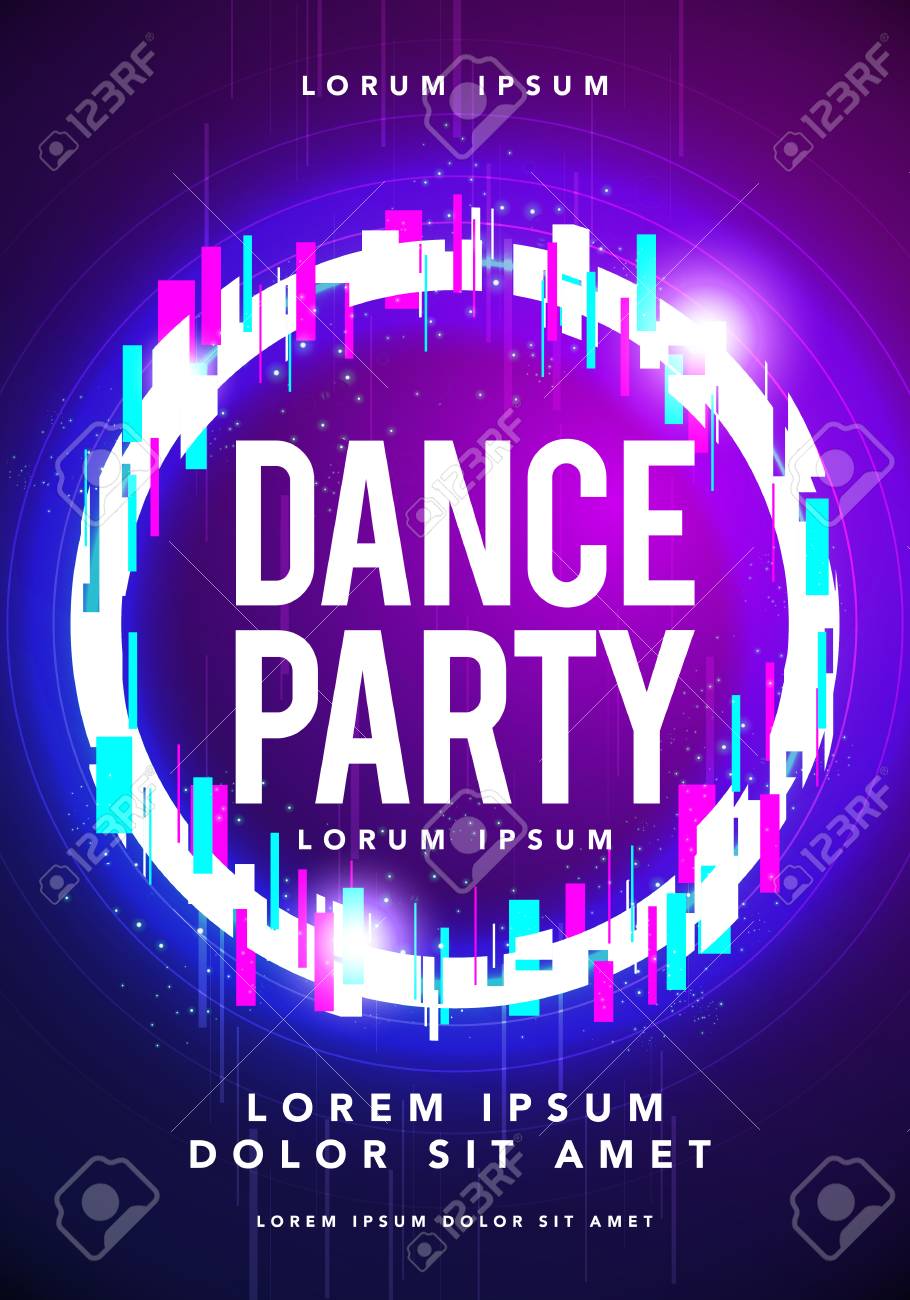 summer night club party flyer or poster layout template musical template club