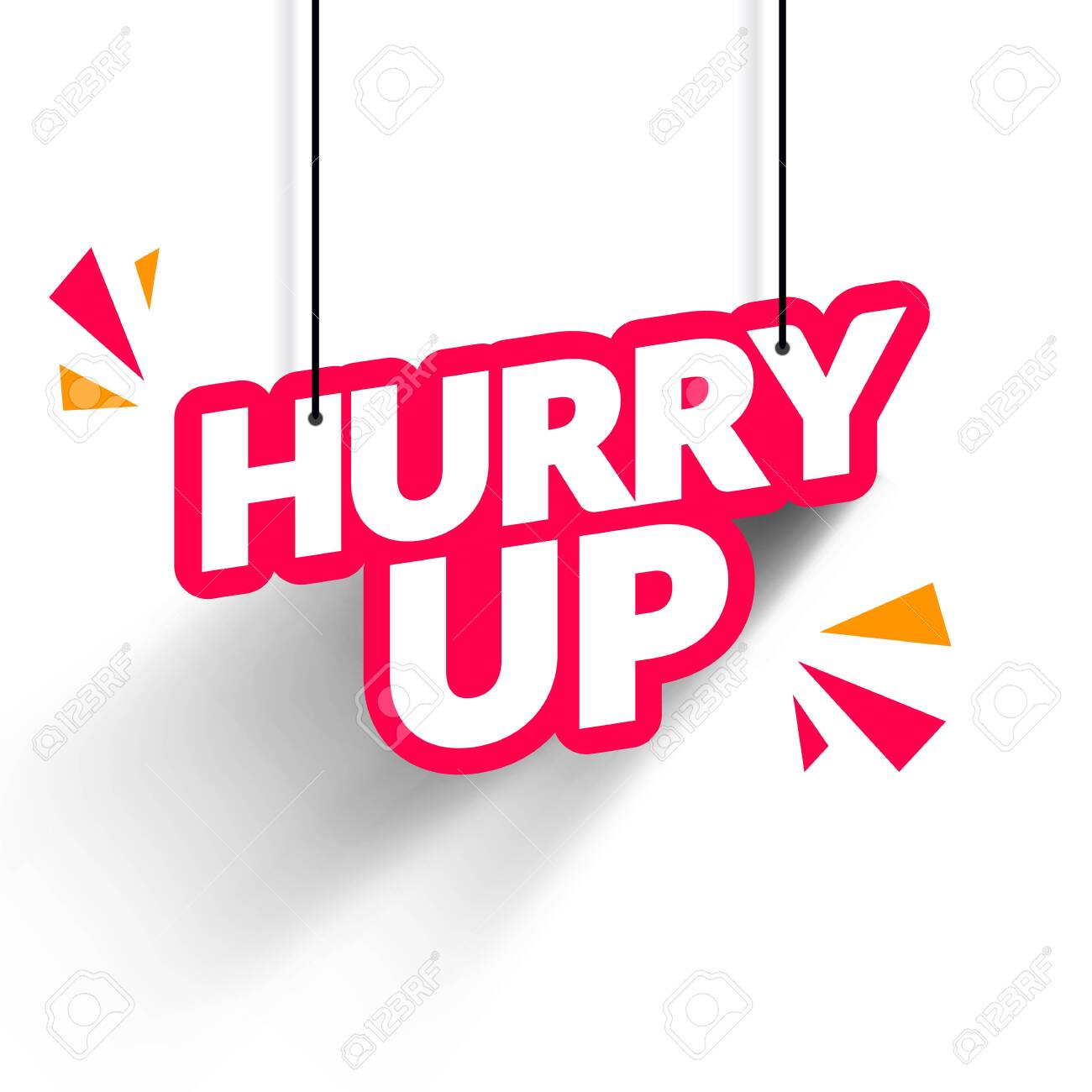 Vector Illustration Hang Tag Hurry Up Banner. Royalty Free SVG, Cliparts,  Vectors, and Stock Illustration. Image 156883354., image size:1300x1300
