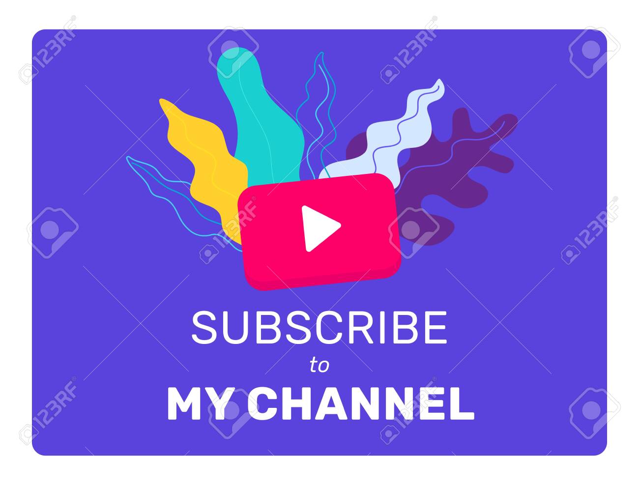 Subscribe Now To My Channel Flat Style Vector Illustration Ui Ux Design With The Subscribe Button Template Royalty Free Cliparts Vectors And Stock Illustration Image 128694368