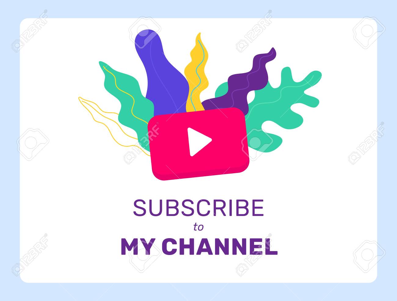 Subscribe Now To My Channel Flat Style Vector Illustration Ui Ux Design With The Subscribe Button Template Royalty Free Cliparts Vectors And Stock Illustration Image 128694469