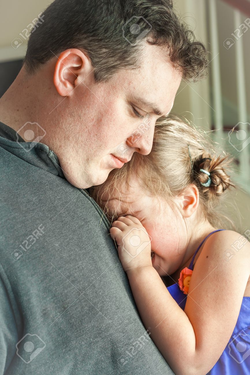 sad father comforting his crying preschool age daughter. Great parenting image - 37109784 sad father comforting his crying preschool age daughter. Great parenting image - 37109784
