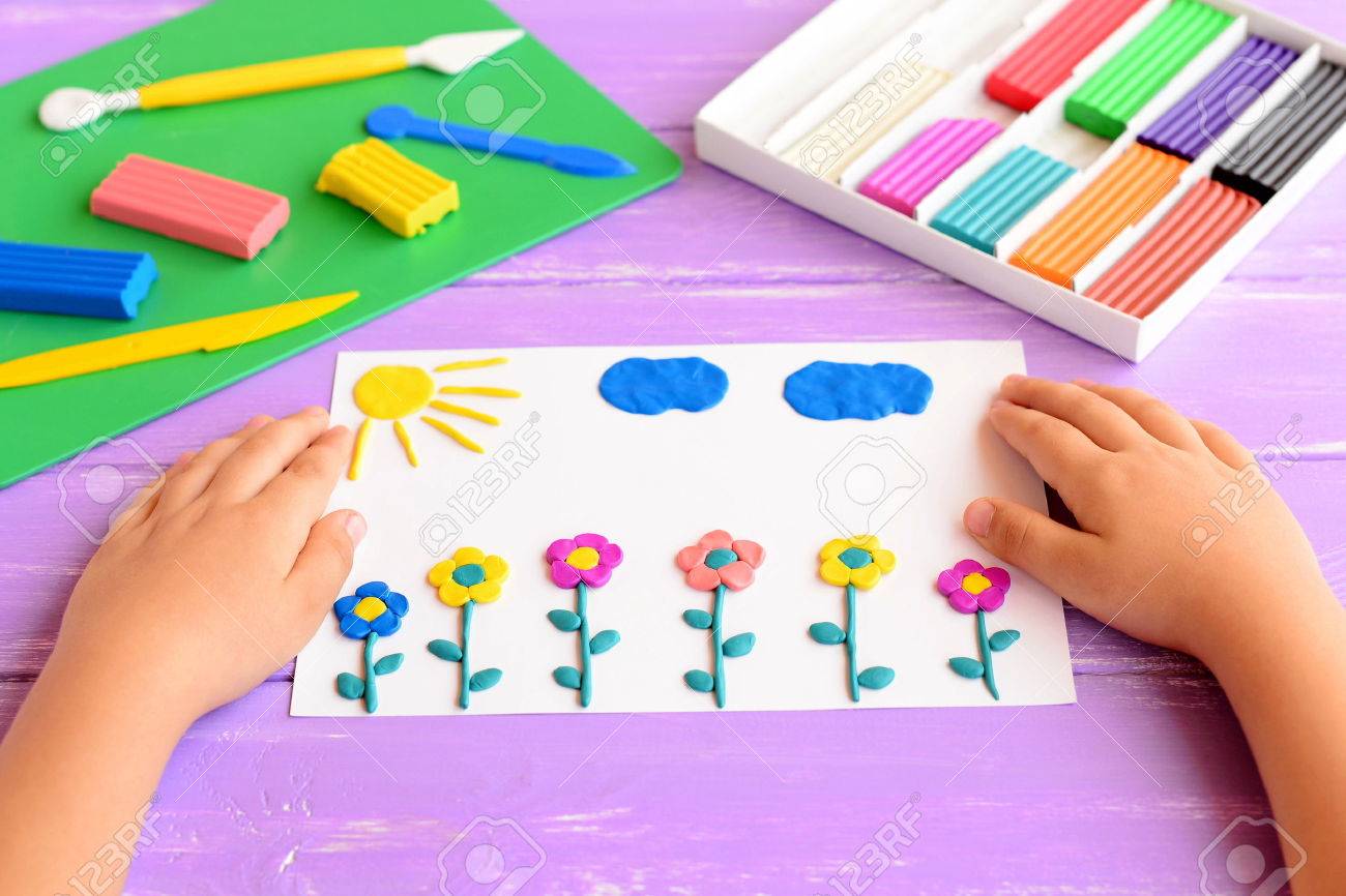 kid art modeling clay