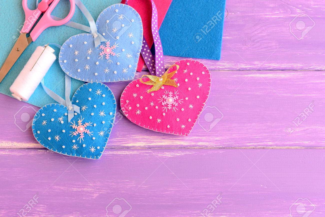 decorated hearts crafts