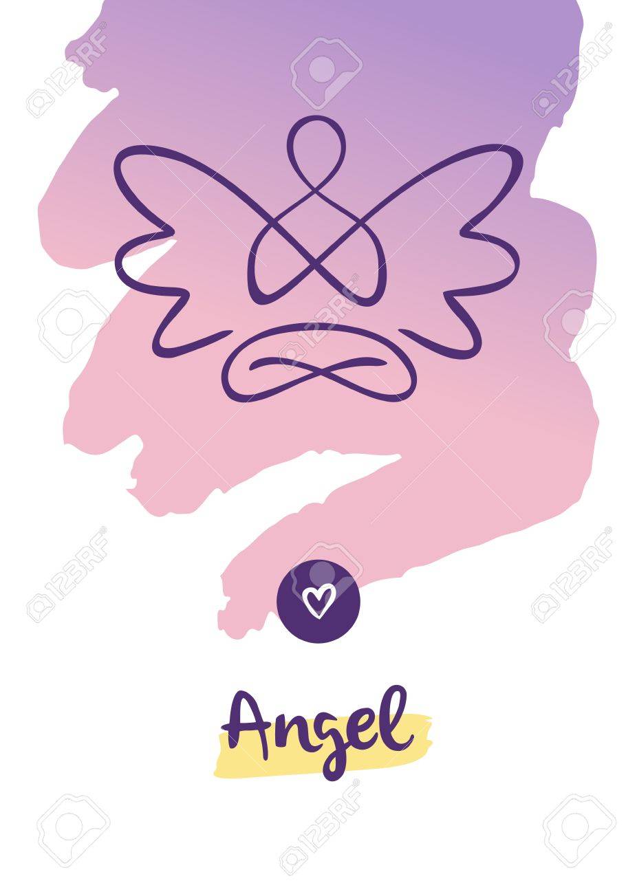vector symbol of yoga meditation spirituality logo for meditation