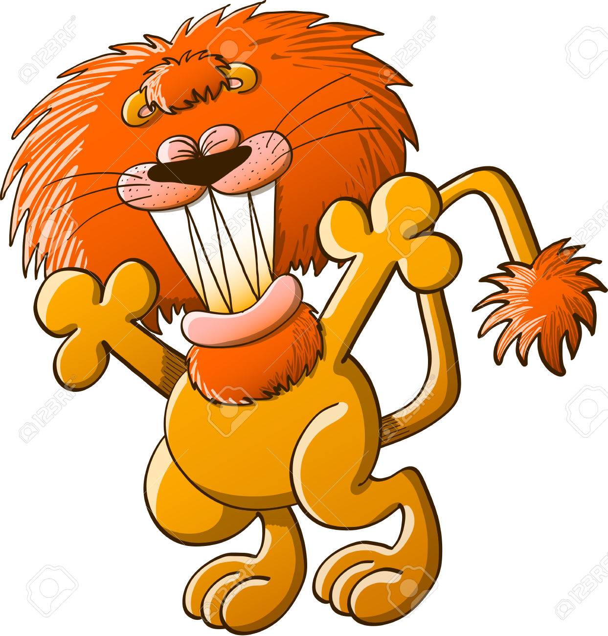 cool lion with a