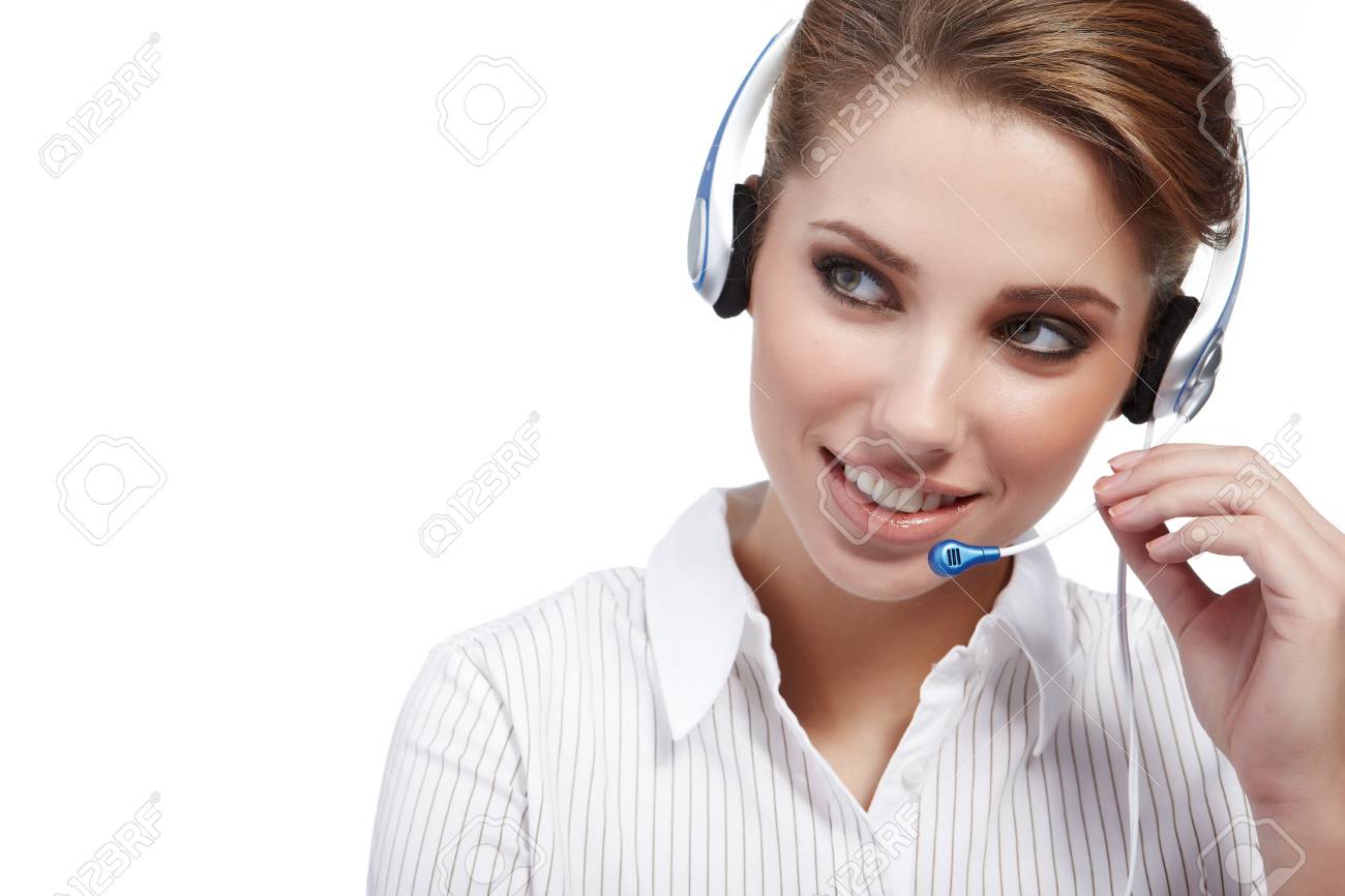 beautiful customer representative girl with headset lizenzfreie what is customer representative