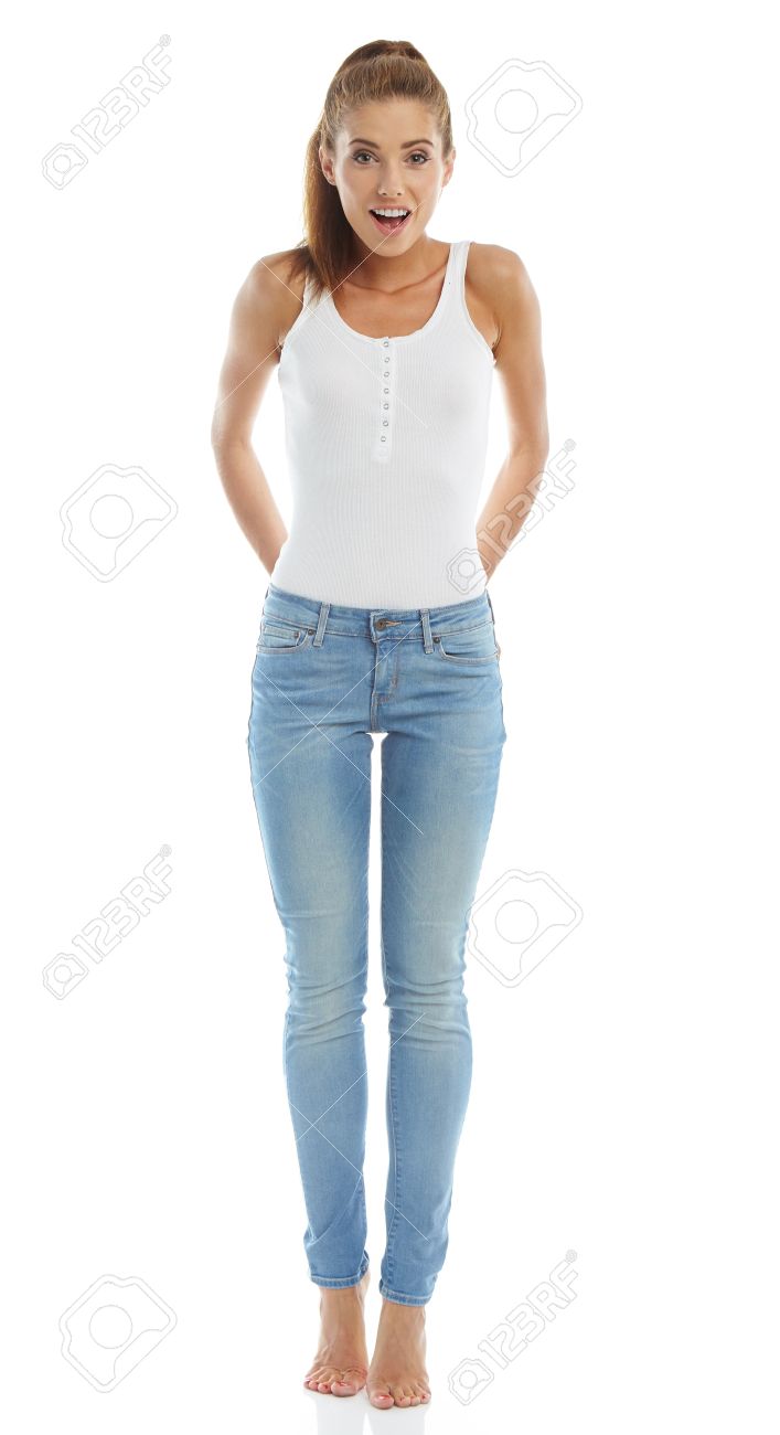 young girls in jeans