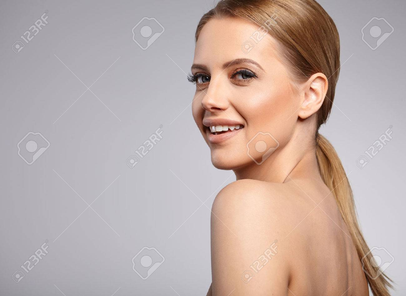 Beautiful Woman with Perfect Fresh Skin. - 45964281 Beautiful Woman with Perfect Fresh Skin. - 45964281