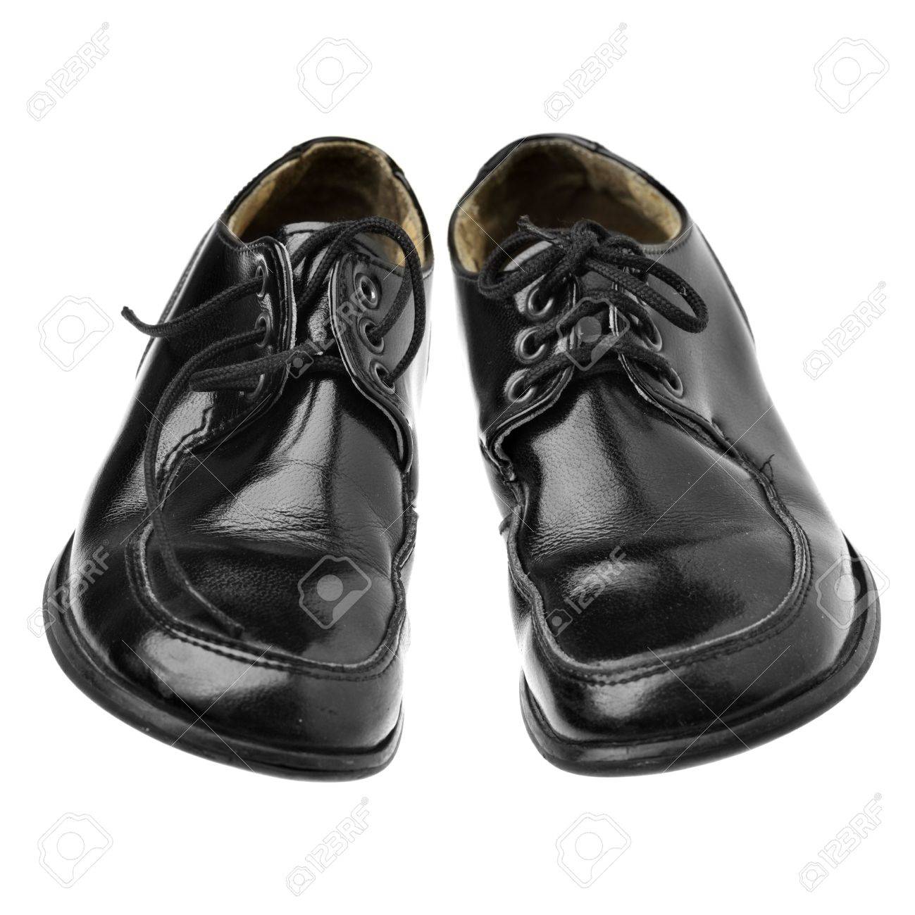 old people black shoes