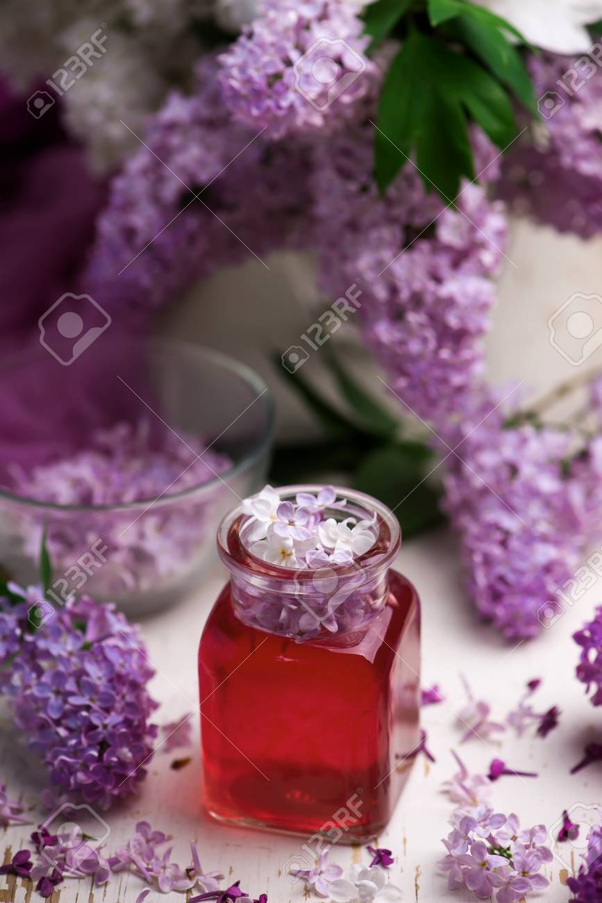 Lilac Syrup In Glass Jar Style Vintage Selective Focus Stock Photo Picture And Royalty Free Image Image 101406181