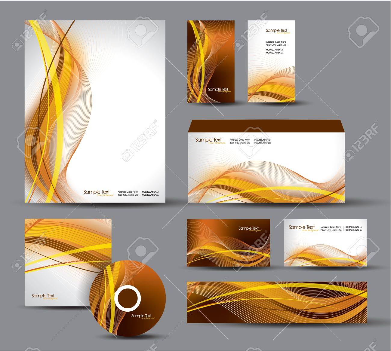 Modern Identity Package Letterhead Business Gift Cards Envelope Royalty Free Cliparts Vectors And Stock Illustration Image 18458608