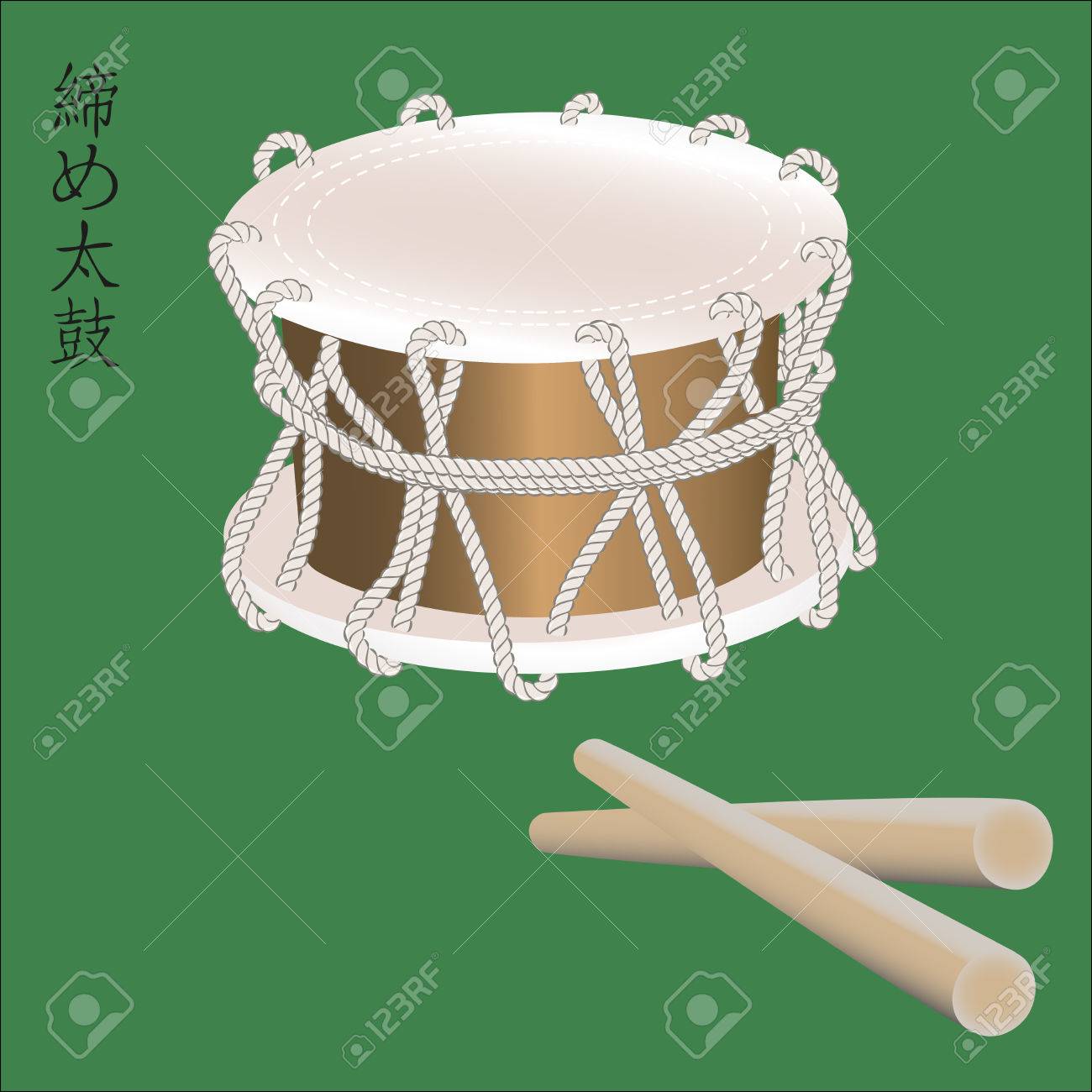 伝統的なアジア打楽器太鼓や締太鼓のベクトル イラストのドラムです 日本 中国 韓国の楽器 のイラスト素材 ベクタ Image