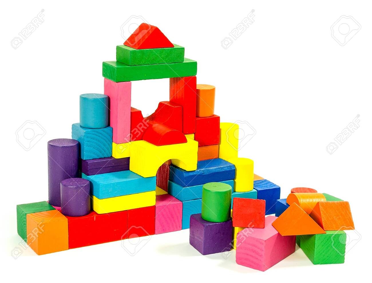 colored wooden blocks