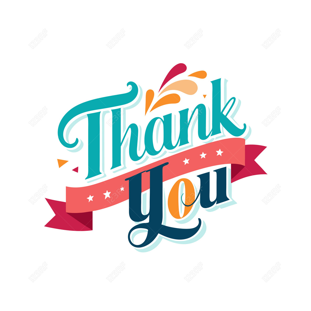 현수막 타이포그래피 벡터 일러스트 감사합니다 로열티 무료 사진, 그림, 이미지 그리고 스톡포토그래피. Image 230993316
