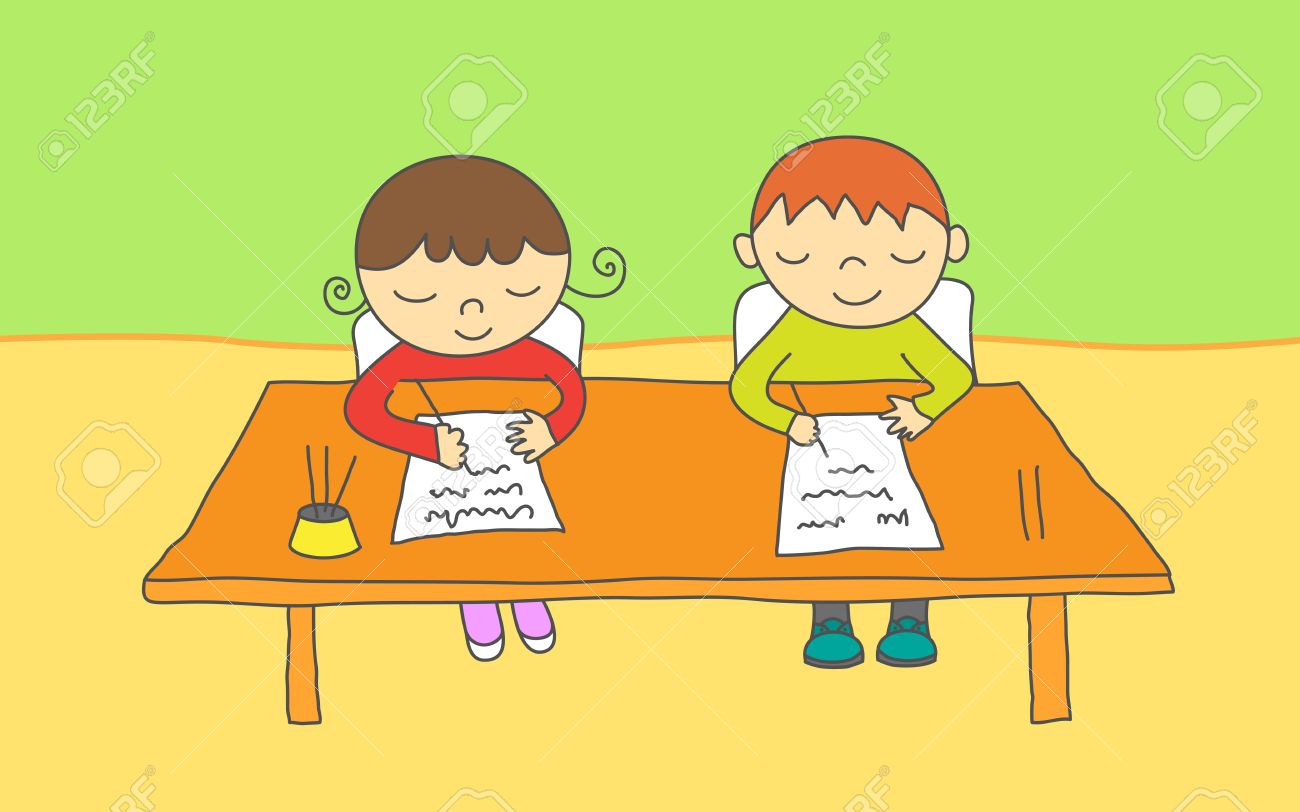 女の子と男の子の学校を受験します のイラスト素材 ベクタ Image 女の子と男の子の学校を受験します のイラスト素材 ベクタ Image