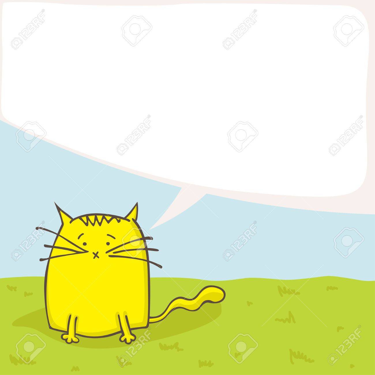吹き出しと面白い漫画猫 のイラスト素材 ベクタ Image 吹き出しと面白い漫画猫 のイラスト素材 ベクタ Image