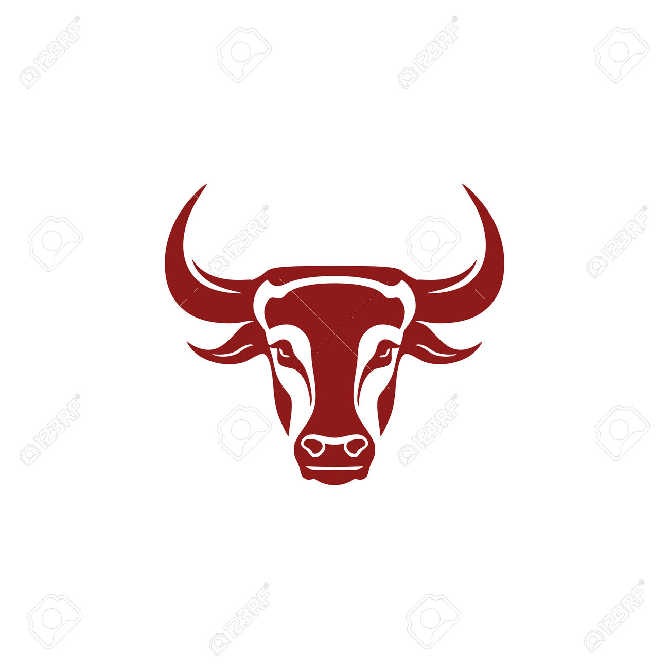 Bull Head Silhouette Logo Of Cow Face Clip Art Vector. Bulls Icon Animal  Symbol, Isolated On White Background. Royalty Free SVG, Cliparts, Vectors,  and Stock Illustration. Image 207900679., image size:1300x1300