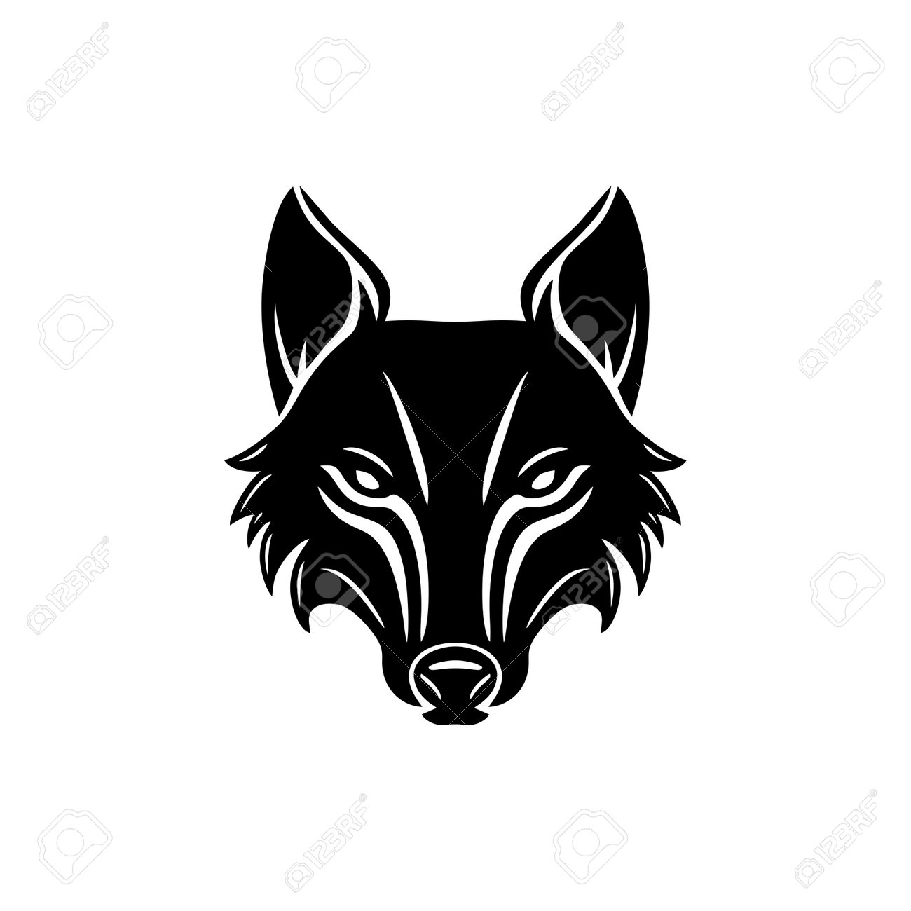 Wolf Face Logo Of Animal Head Silhouette Icon. Coyote Clip Art Hunter  Predator Wildlife Symbol, Isolated On White Background. Royalty Free SVG,  Cliparts, Vectors, and Stock Illustration. Image 209334425., image size:1300x1300