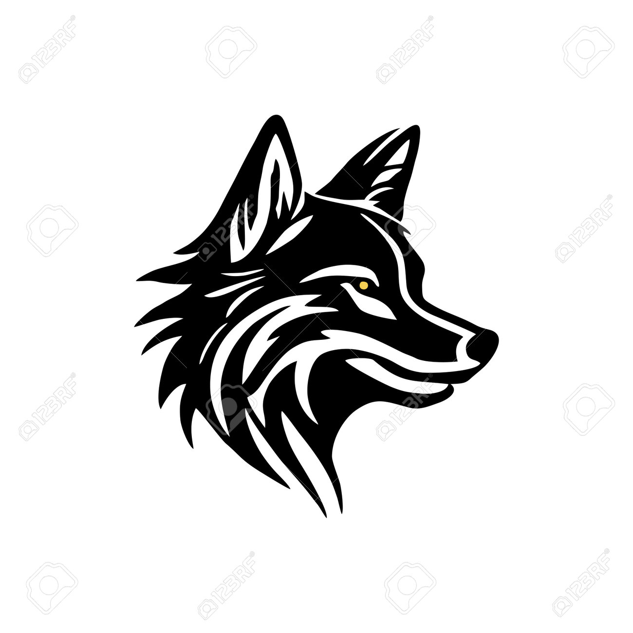 Wolf Head Silhouette Logo Of Animal Face Icon. Coyote Clip Art Hunter  Predator Wildlife Symbol, Isolated On White Background. Royalty Free SVG,  Cliparts, Vectors, and Stock Illustration. Image 209334431., image size:1300x1300