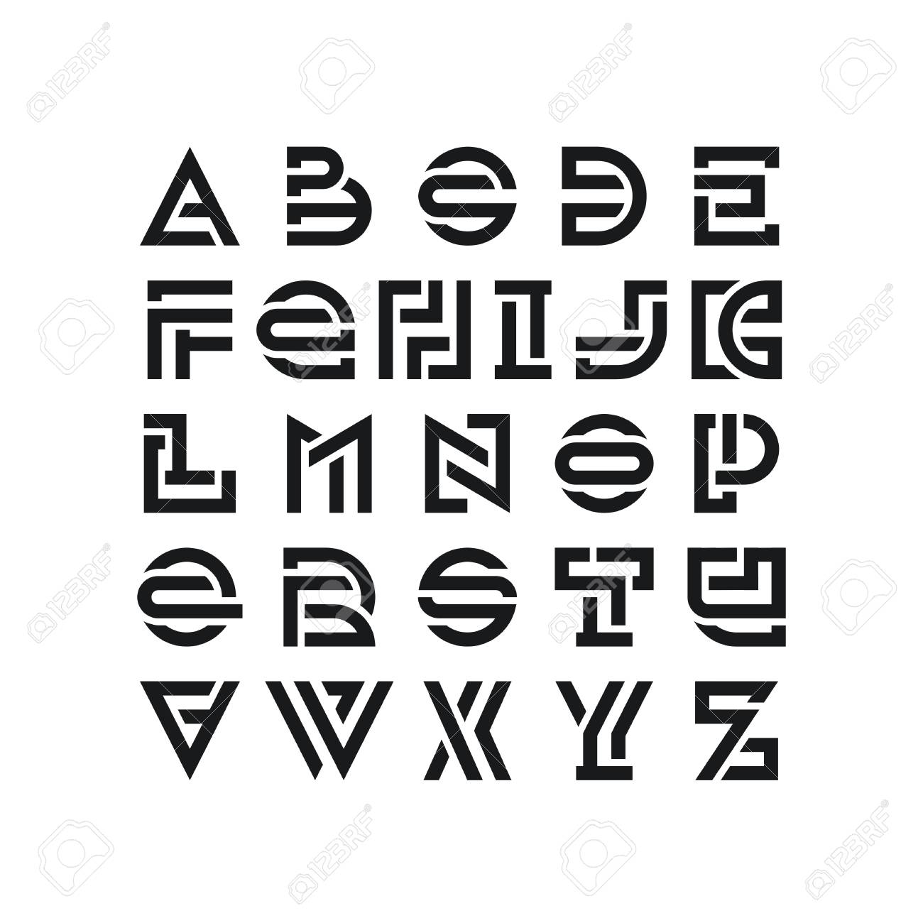 bold broken latin font graphical decorative type black modern