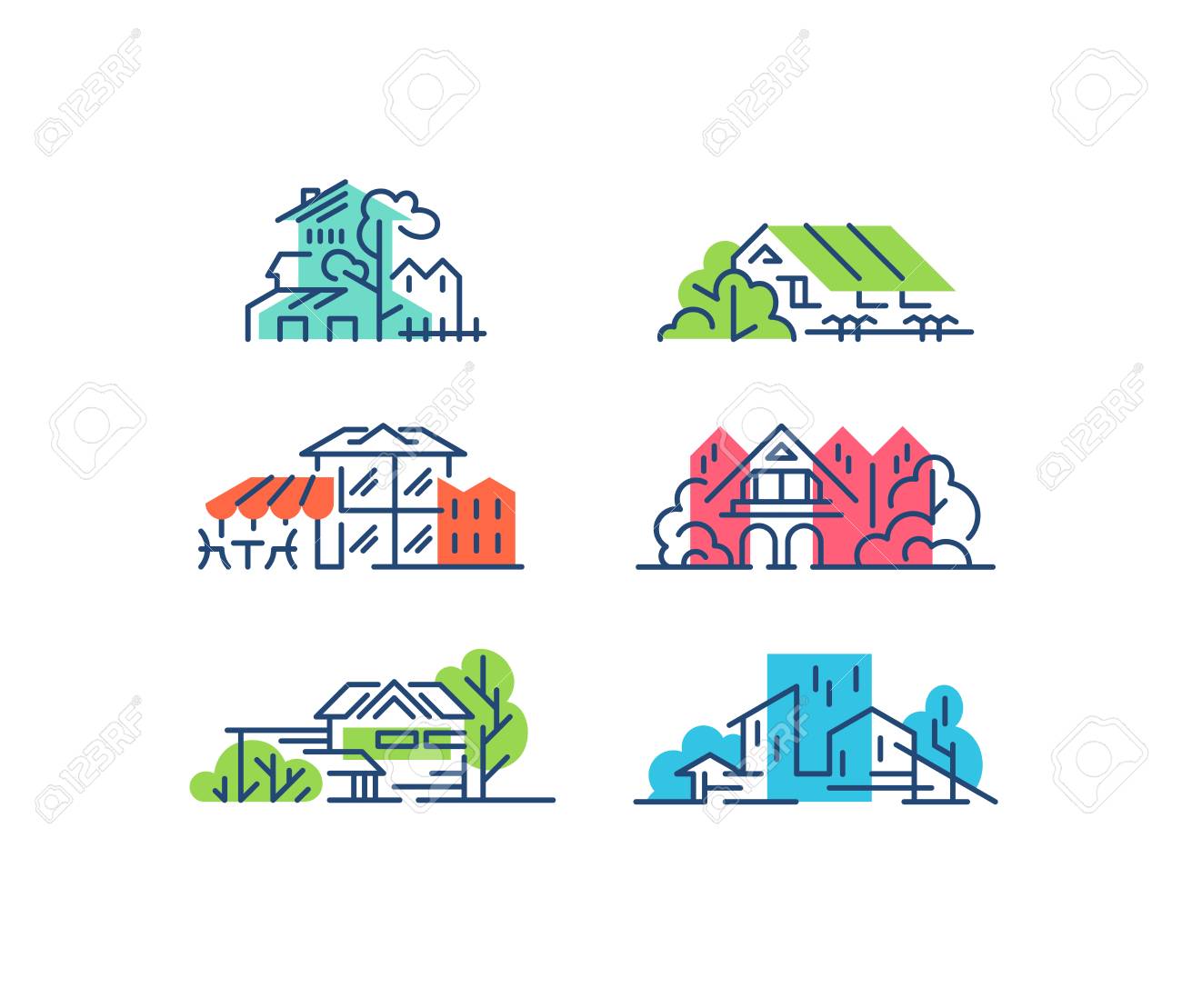 Line And Color House Buildings Concepts Urban Cityscapes Royalty Free Cliparts Vectors And Stock Illustration Image Line And Color House Buildings Concepts Urban Cityscapes Royalty Free Cliparts Vectors And Stock Illustration Image