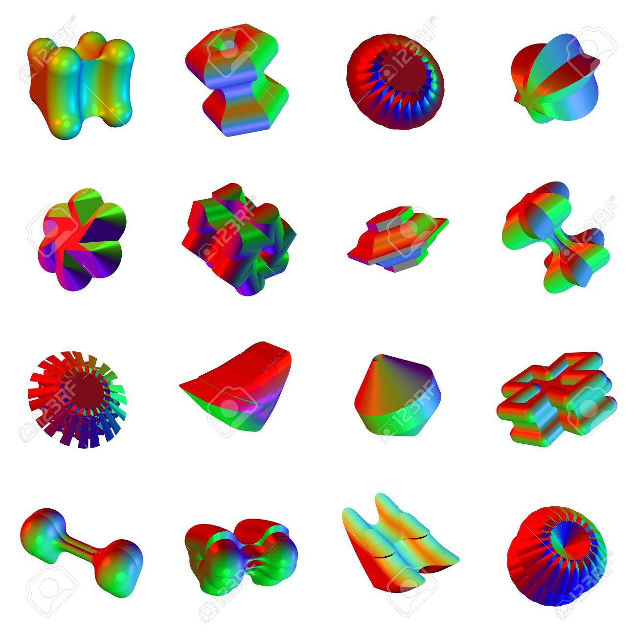 キットの抽象的な 3 D 図形のシーンのイラスト の写真素材 画像素材 Image