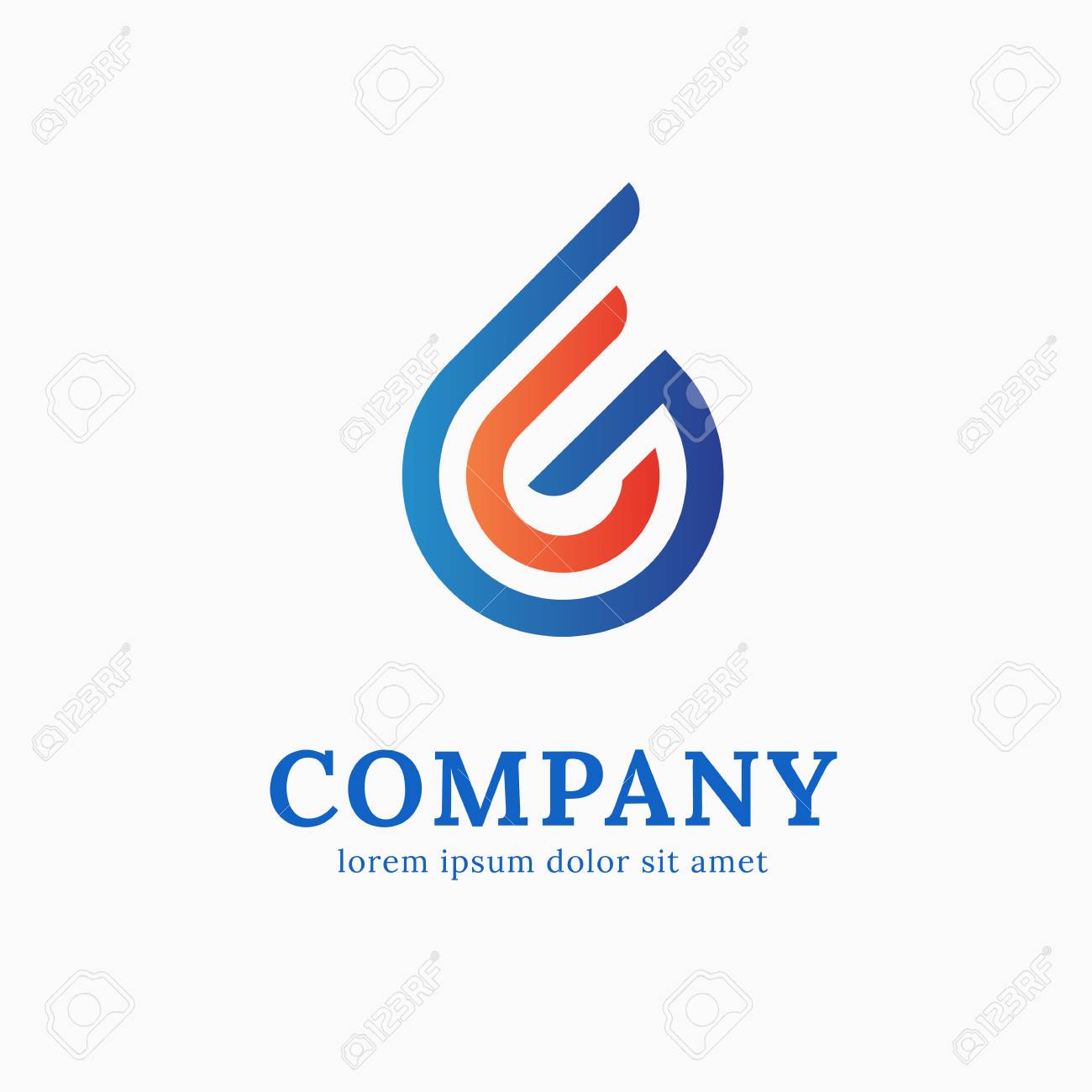 illustration design of simple geometry business flat symbol royalty