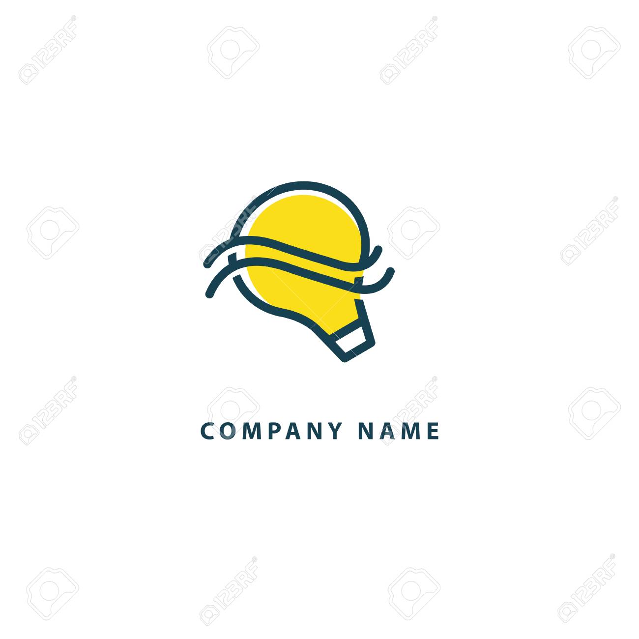 idea minimalistic vector logo vector lamp template lamp icon