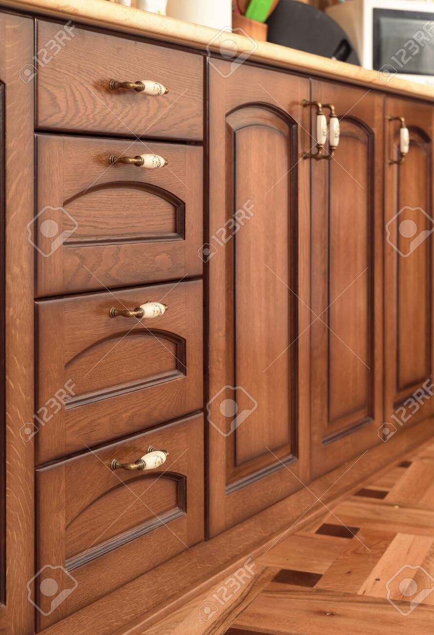 solid oak kitchen cabinets on Solid Wood Kitchen Furniture Interior Detail Stock Photo Picture And Royalty Free Image Image 113847022