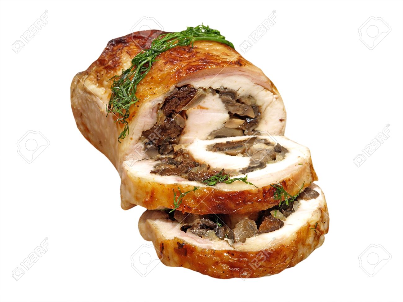 Appetizing chicken rolls with stuffing Appetizing chicken rolls with stuffing