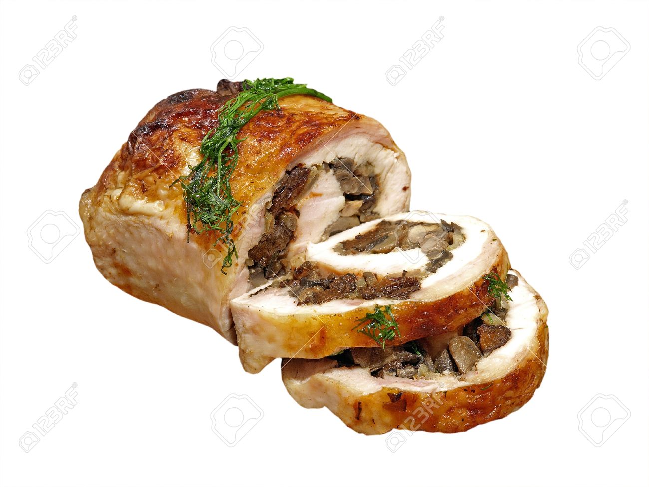 Appetizing chicken rolls with stuffing Appetizing chicken rolls with stuffing