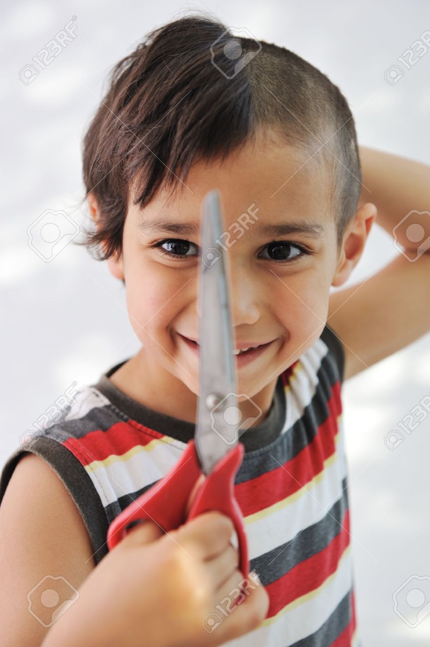 Corte De Cabello Niño Con Tijera Pelo Largo Como Cortar Cabello