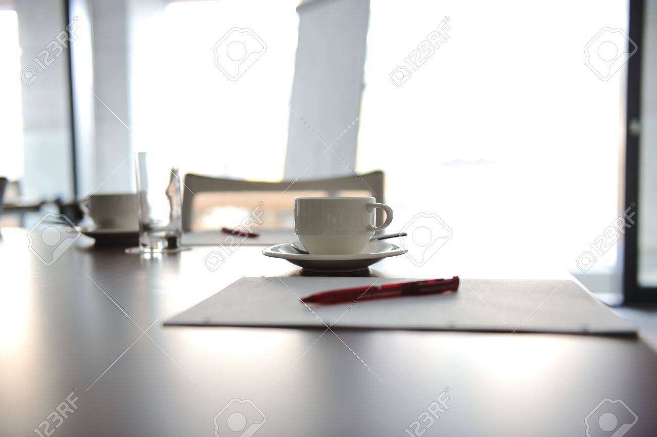 cup of coffee on table in the conference room stock photo, picture cup of coffee on table in the conference room stock photo, picture