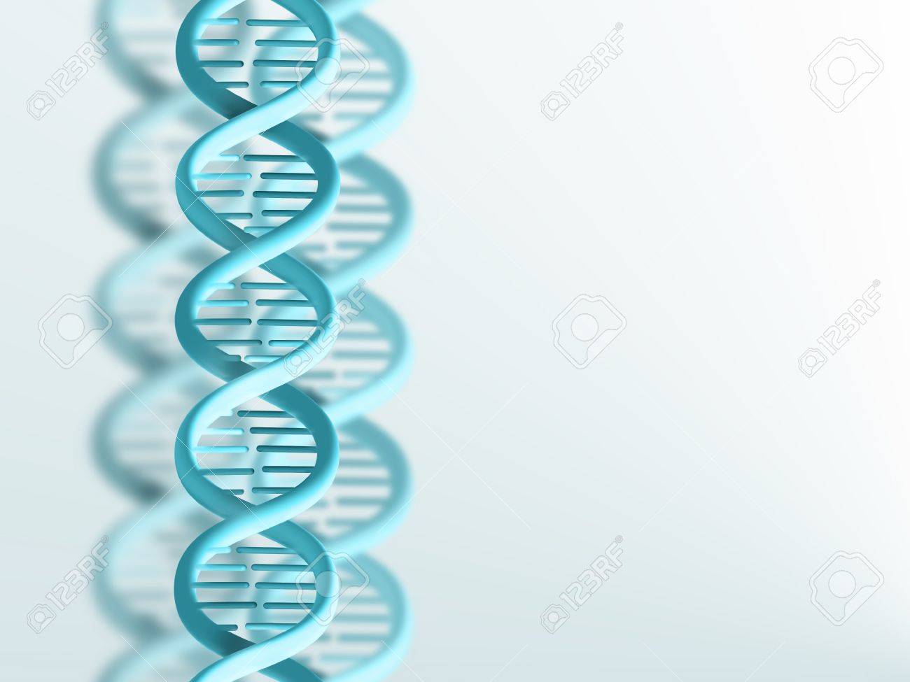 Blue Dna Strand On A Light Background Stock Photo Picture And