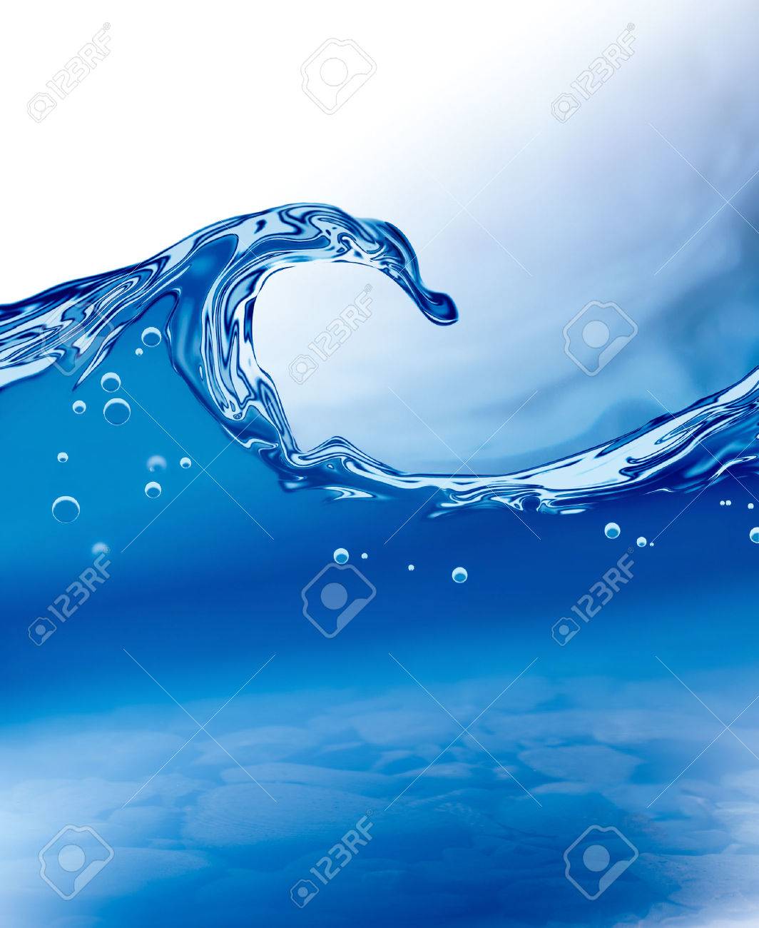 abstract water wave with bubbles of air - 45836093 abstract water wave with bubbles of air - 45836093